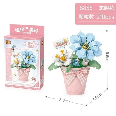 LOZ Mini Blocks Kids Building Toys DIY Bricks Sweet Flowers Pot Plants Puzzle Girls Gift Home Decor 8831 8832 8833 8834 8835 8836 8837 8838