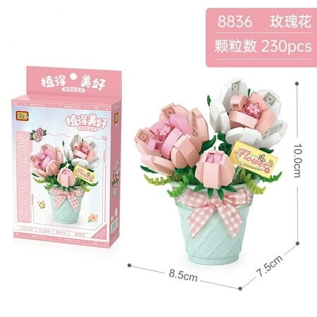 LOZ Mini Blocks Kids Building Toys DIY Bricks Sweet Flowers Pot Plants Puzzle Girls Gift Home Decor 8831 8832 8833 8834 8835 8836 8837 8838