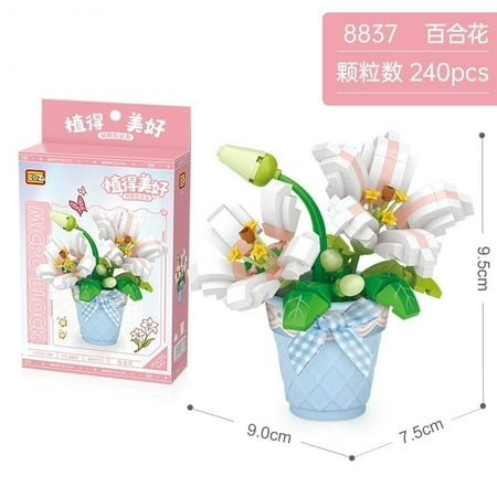 LOZ Mini Blocks Kids Building Toys DIY Bricks Sweet Flowers Pot Plants Puzzle Girls Gift Home Decor 8831 8832 8833 8834 8835 8836 8837 8838