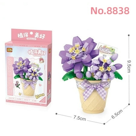 LOZ Mini Blocks Kids Building Toys DIY Bricks Sweet Flowers Pot Plants Puzzle Girls Gift Home Decor 8831 8832 8833 8834 8835 8836 8837 8838