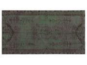 Bespoky Vintage Handwoven Kilim Rug Gray Small Size 4'4'' X 8'0'' Ft
