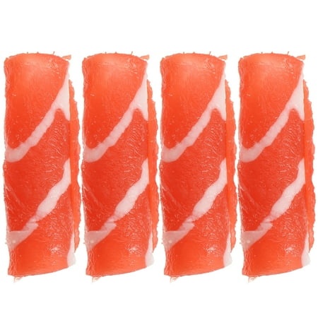 Simulation Meat Roll Fake Food Pvc Kitchen Decorations Roast Beef Child Artificial 4 Pcs