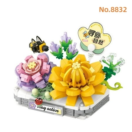 LOZ Mini Blocks Kids Building Toys DIY Bricks Sweet Flowers Pot Plants Puzzle Girls Gift Home Decor 8831 8832 8833 8834 8835 8836 8837 8838