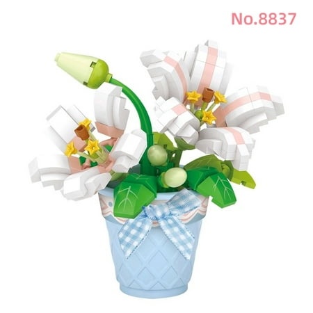 LOZ Mini Blocks Kids Building Toys DIY Bricks Sweet Flowers Pot Plants Puzzle Girls Gift Home Decor 8831 8832 8833 8834 8835 8836 8837 8838