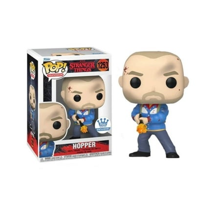 Funkob #1253 Strangers & Things - Hoppere [with Flamethrower] Selected Vinyl Doll Decoration Office Decoration Birthday Gift Collectible Ornaments（+