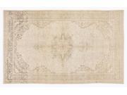 Bespoky Vintage Handwoven Kilim Rug Beige Medium Size 5'5'' X 8'9'' Ft