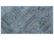 Bespoky Patchwork Unique Handwoven Kilim Rug Blue Small Size 2'8'' X 4'11'' Ft