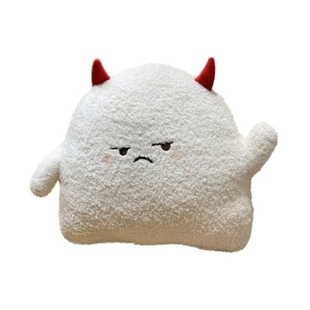 Biweutydys 2024 New Ugly and Cute Little Ghost Warm Hand Pillow Insert Plush Toy Home Sofa Cushion Nap Pillow  Daily Household Textile Gift