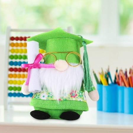 Growsl Desk Decor Living Room Decor Dwarf Couple Doll Ornaments Graduation Season Doll Decorations Bachelor Hat Mascot Table Decor Office Decor Home D
