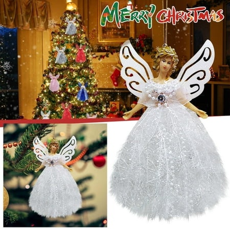Kgfrsd Home Decor Wall Decor Christmas New Plush Angel Pendant Tree Pendant Children S Cute Plush Doll Gift Room Decor Living Room Decor Party Decorat