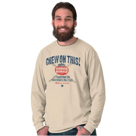 Dubble Bubble Gum Chew on This Baseball Long Sleeve TShirt Men Women Brisco Brands X