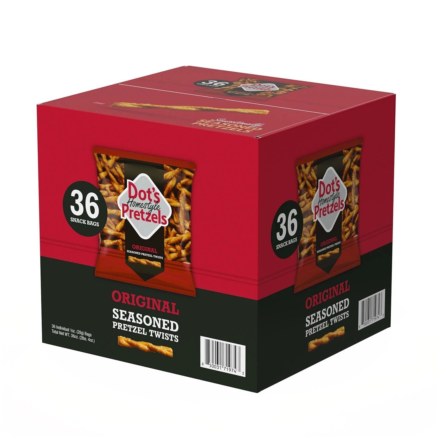 Dot S Homestyle Original Pretzels Snack Bags  1 Ounce (Pack of 36)