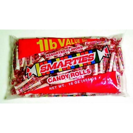 Smarties Candy Rolls Assorted Flavors  1 LB (Pack of 32)
