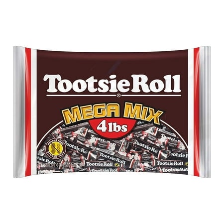 Tootsie Roll Mega Mix  5 Different Shapes and Sizes of Classic Chocolatey Tootsie Rolls  4 Pound
