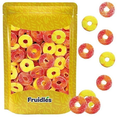 Peach Gummi Rings Candy  Assorted Fruit Flavors Gummies  Allergy Friendly  Non-Gmo  No Artificial Sweeteners Gummy (4.5 Pounds)