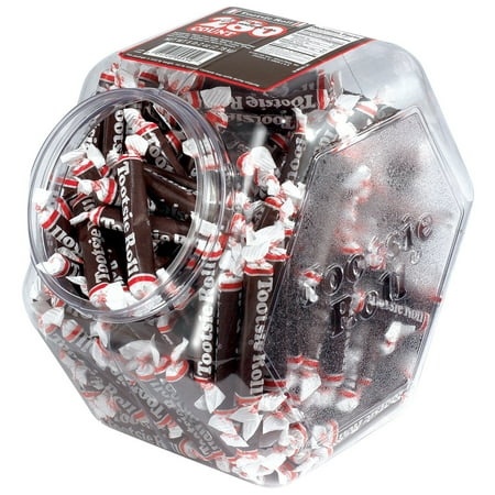 Tootsie Roll 280-Count Tub - Resealable Plastic Jar of Individually Wrapped Treat Size Tootsie Rolls - 98 Ounce  Chocolate