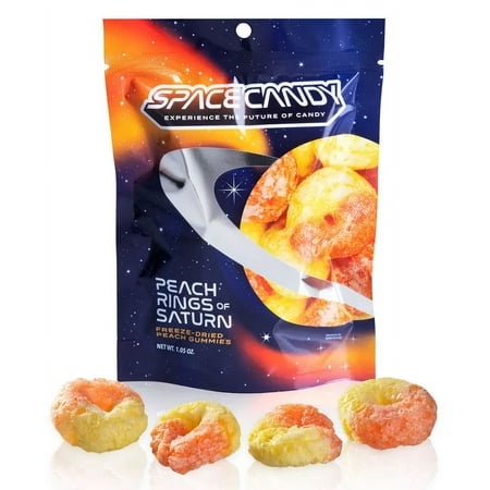 3 Pack Freeze Dried Gummy Peach Rings a Crispy Version of the Peach-flavored Gummy Candy!