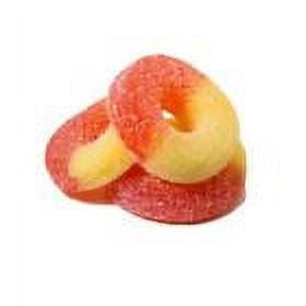 PEACH GUMMY CANDY RINGS - 5lb - BEST PRICE - Fresh - SHIPS FREE