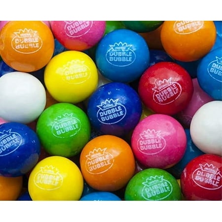3 Pounds 1 Inch Assorted Gum Dubble Flavor Bubble Gum Bulk Packed