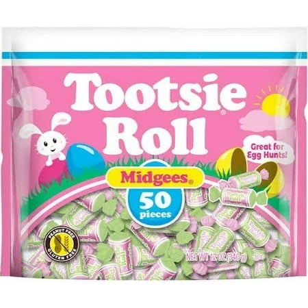 Tootsie Roll Easter Midgees Candy - 50 Count  12 Ounce Bag