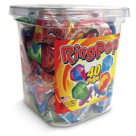 Ring Pop Hard Candy .. Pops  Variety Pack 2.55 Pounds  .. 44 Count