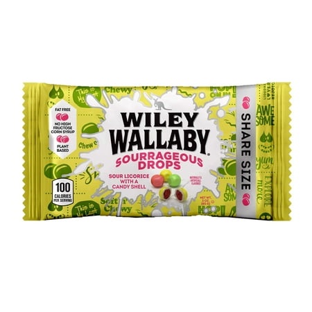 Wiley Wallaby Sourrageous Drops Candy