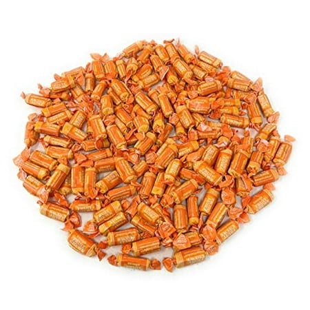 Holiday Special Orange Flavor Tootsie Roll Fruit Chews Bulk American Chewy Taffies Candy Individually Wrapped in Resealable Bag 2 Lb 130+pcs (32-Oz) -