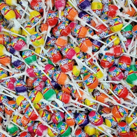 Rain Blo Pops - Bubble Gum Filled Assorted Fruit Flavord Lollipops - Bulk Pack 4 Pound (Pack of 1)