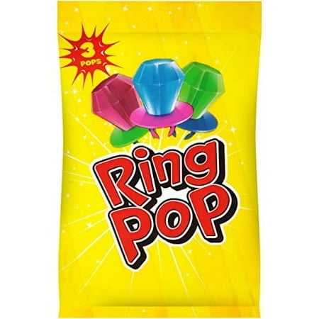 Ring Pop Individually Wrapped 3 Count (Pack of 12) Lollipop Bag â€“ Easter Suckers W/ Assorted Fruity Flavors - Easter Assorted Candy - Fun Easte