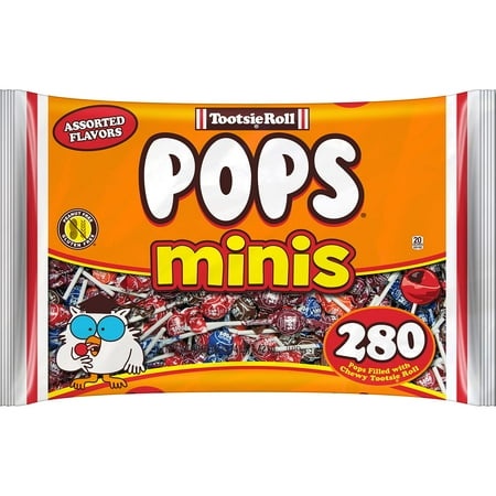 Tootsie Pops Roll Mini with Chocolatey Center  280 Count  5 Flavors Multi - 50.37 Ounce Bag