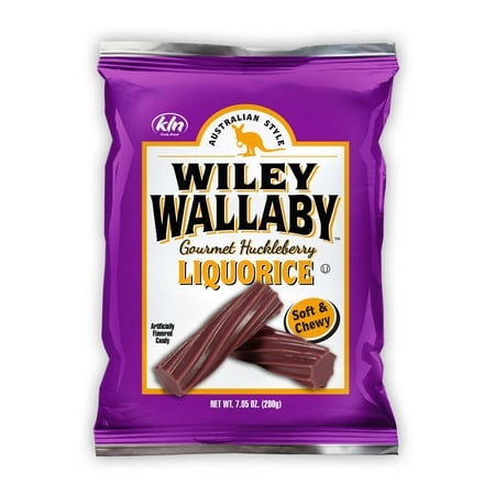 Wiley Wallaby Huckleberry Licorice Candy  7.05 Ounce -- 12 per Case.