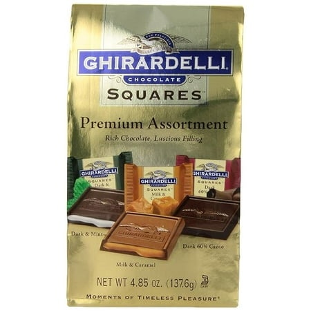 Ghirardelli Chocolate Squares  Premium Assortment  4.85-Ounce Packages (Pack of 12)