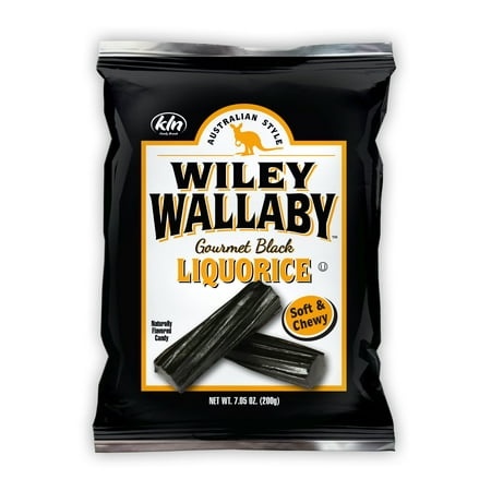 Wiley Wallaby Black Aussie Licorice  7.05 Ounce -- 12 per Case.
