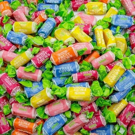 TOOTSIE ROLL FRUIT CHEWS Candy SOUR 2 Lb â€“ Bulk Bag  Fruity Flavored  Assorted Flavors  Gluten & Peanut Free  Individually Wrapped (134 Pieces)