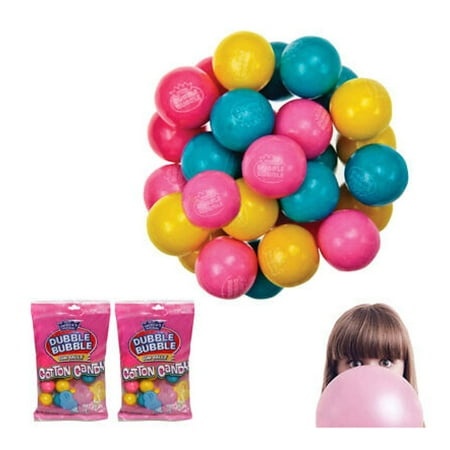2 BAGS Original Dubble Bubble Gum Cotton Candy Chewing Gum 8oz Gumballs