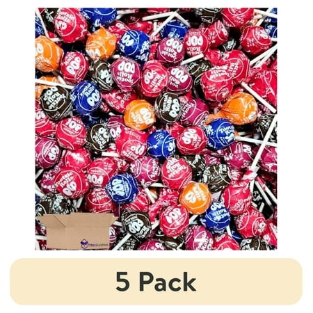 (5 Pack) Tootsie Roll Chocolate Candy Filled Lollipops Bulk Value Pack | Cherry  Chocolate  Grape Orange  Raspberry | 3 Pounds
