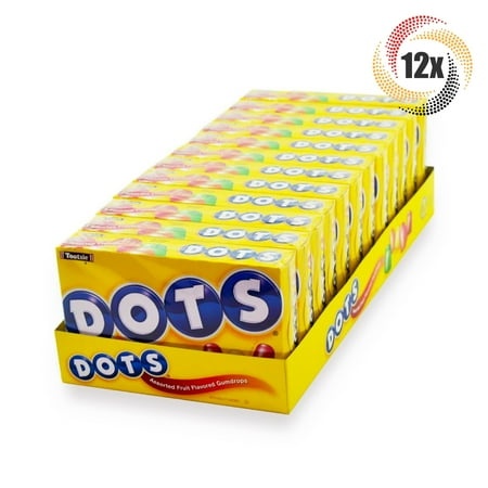Full Box 12x Packs Tootsie Dots Assorted Flavored Gumdrops Theater Candy 6.5oz