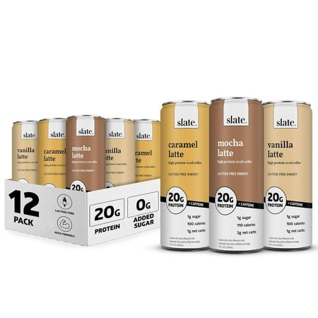 Milk - High Protein Shake  Energy Variety Pack  Mocha Latte  Vanilla Latte  Caramel Latte  20g Protein  0g Added Sugar  175 MG Caffeine  Keto  All Nat