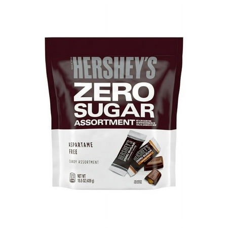 Pack of 2 Hershey S Zero Sugar Assorted Chocolate Candy  Bag 15.5 Oz