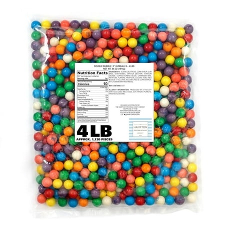 Gumballs for Gumball Machine  0.5 Inch Mini Gumballs  Approx. 1 120 Pieces  4lb Bulk Bag  Dubble Bubble Assorted Fruit Flavored Bubble Gum  Gumball Ma