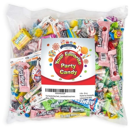 Your Favorite Party Candy - 4 Lb Bag of Laffy Taffy  Tootsie Rolls  Blow Pops  Jawbusters  Lemonheads & Much More.