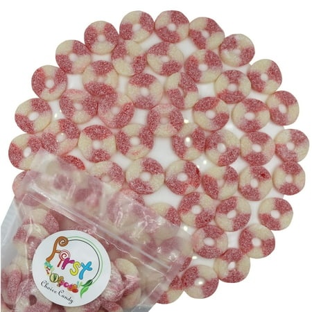 FirstChoiceCandy Gummy Rings (Sour Mini Strawberry  1 Pound (Pack of 1))