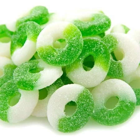 FirstChoiceCandy Gummy Rings (Green Apple  2 Pound (Pack of 1))