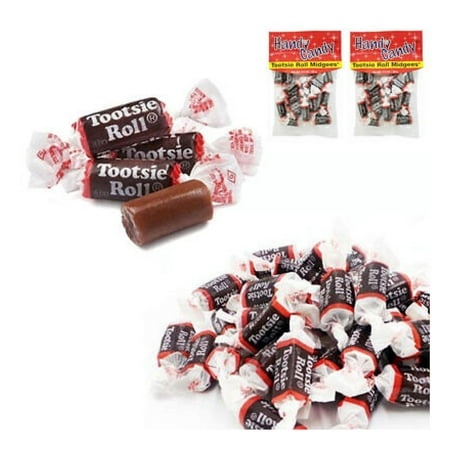 2 Bags Tootsie Roll Midgees Chocolate Chews Chewy Candy Rolls Tootsies Candies