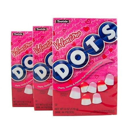 Valentine S Day Tootsie Roll Dots Candy Theater Boxes  6 Oz  Pack of 3