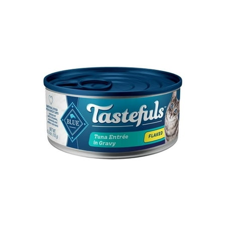 Blue Buffalo  Cat Food Tastefuls Adult Cat Tuna Entree Pate in Gravy  5.5 Ounce (Pack of 6)