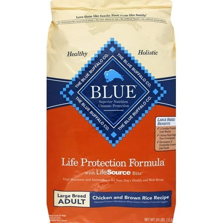 Blue Buffalo Adult Dry Dog Food Chicken and Brown Rice 24 Lbs (Pack of 2)