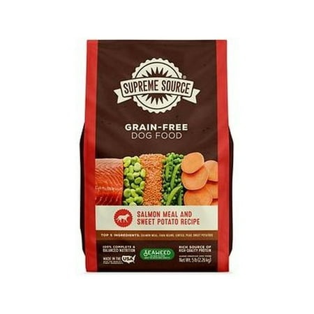 Supreme Source Grain Free Dry Dog Food  Salmon & Sweet Potato Recipe  5 Pound Bag (Pack of 4)