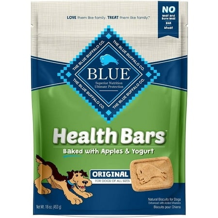 Blue Buffalo Health Bars Baked with Apples and Yogurt Natural Biscuits for Dogs 16 Oz