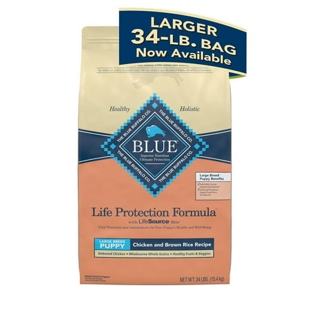 Blue Buffalo Life Protection Formula Natural Puppy Large Breed Dry Dog Food  Chicken and Brown Rice 34 Lb.